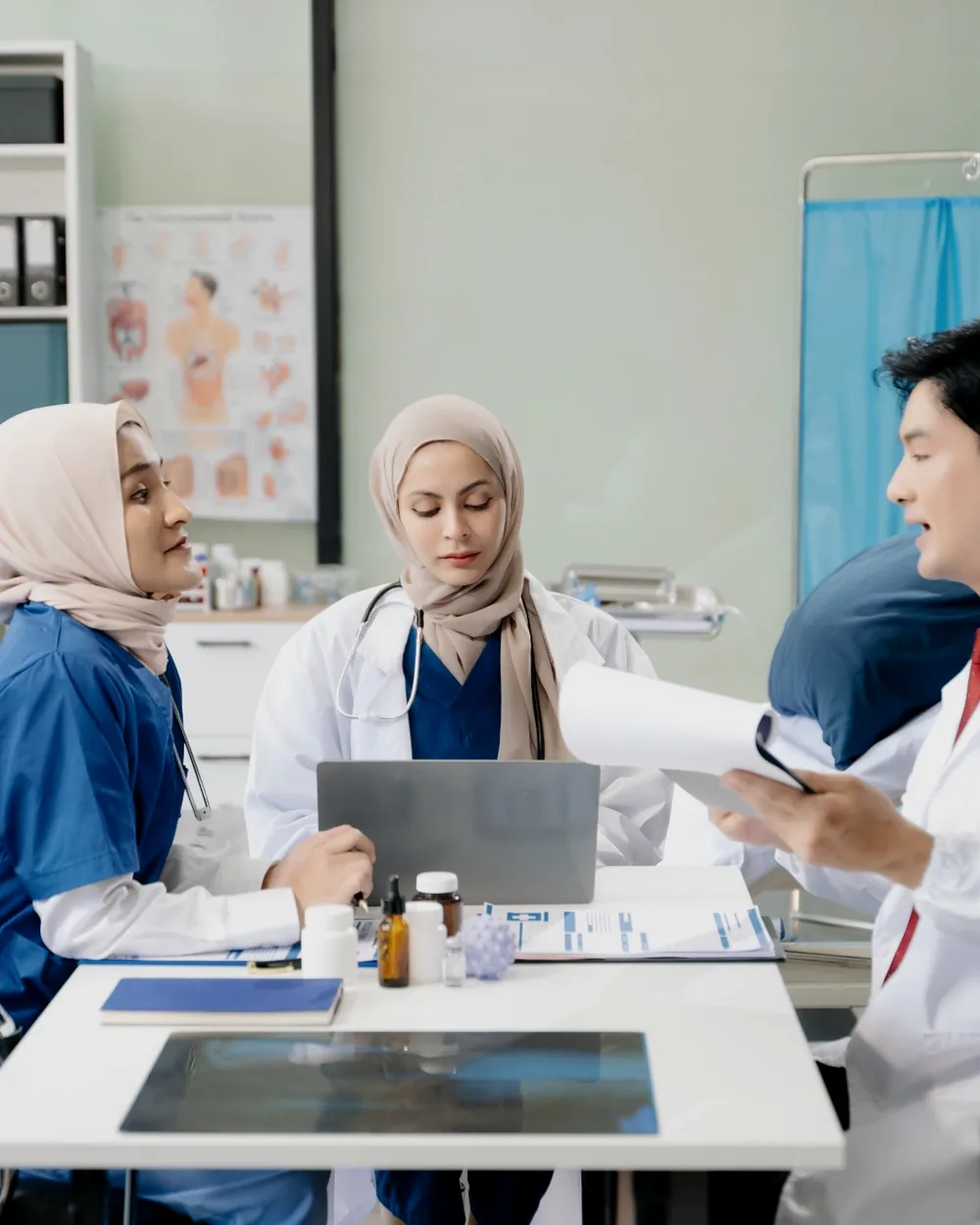 Healthcare professionals coordinating care